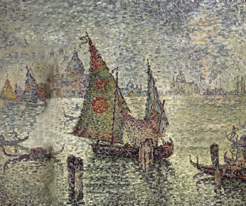 Paul Signac Green Sailboat